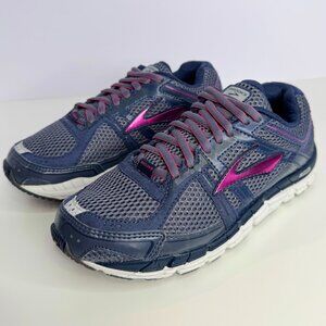 Brooks Women's Athletic Shoes - Navy and Pink 7 2E